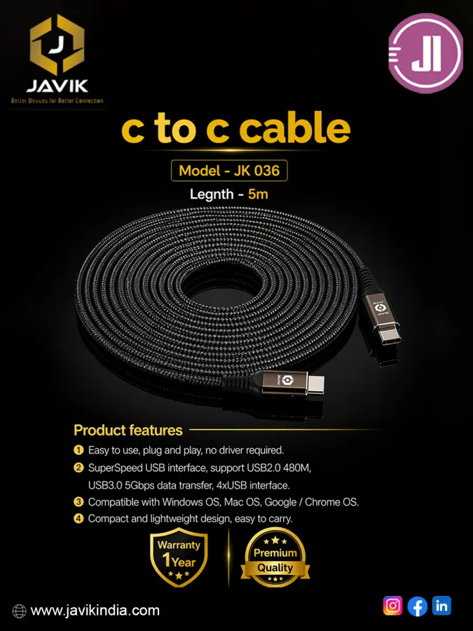 Javik Type-C Cable Reel